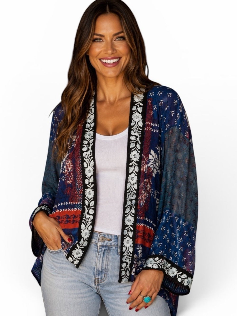 Johnny Was Esme embroiled Kimono/Jacket NWT